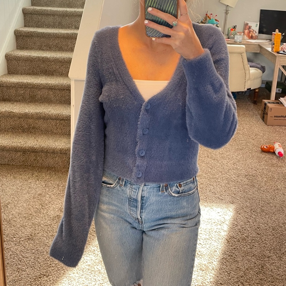 Super soft aerie blue cardigan